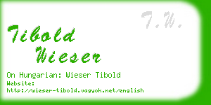 tibold wieser business card